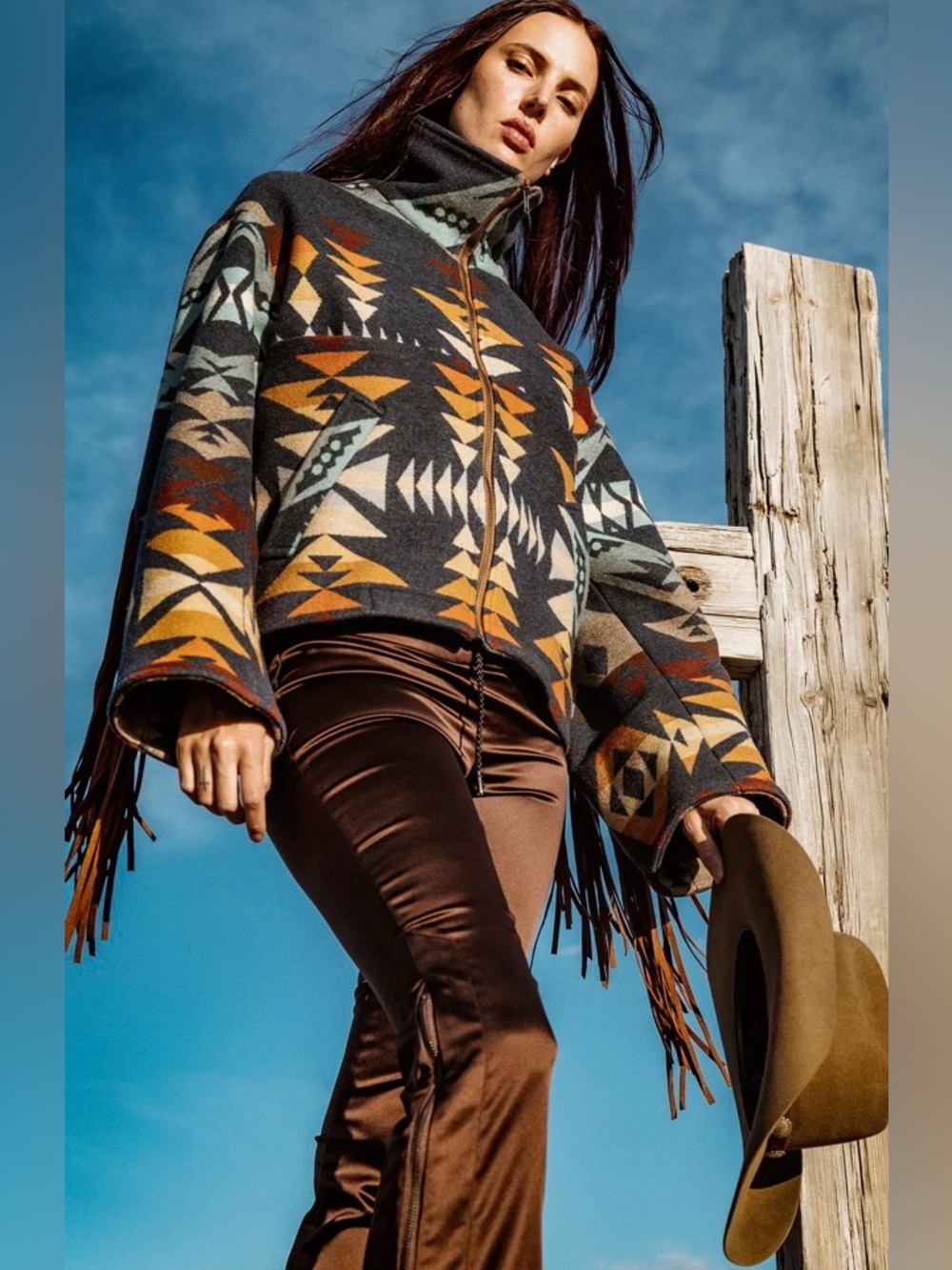 Lindsey Thornburg Blue Diamond Peak Fringe Cropped Archer
